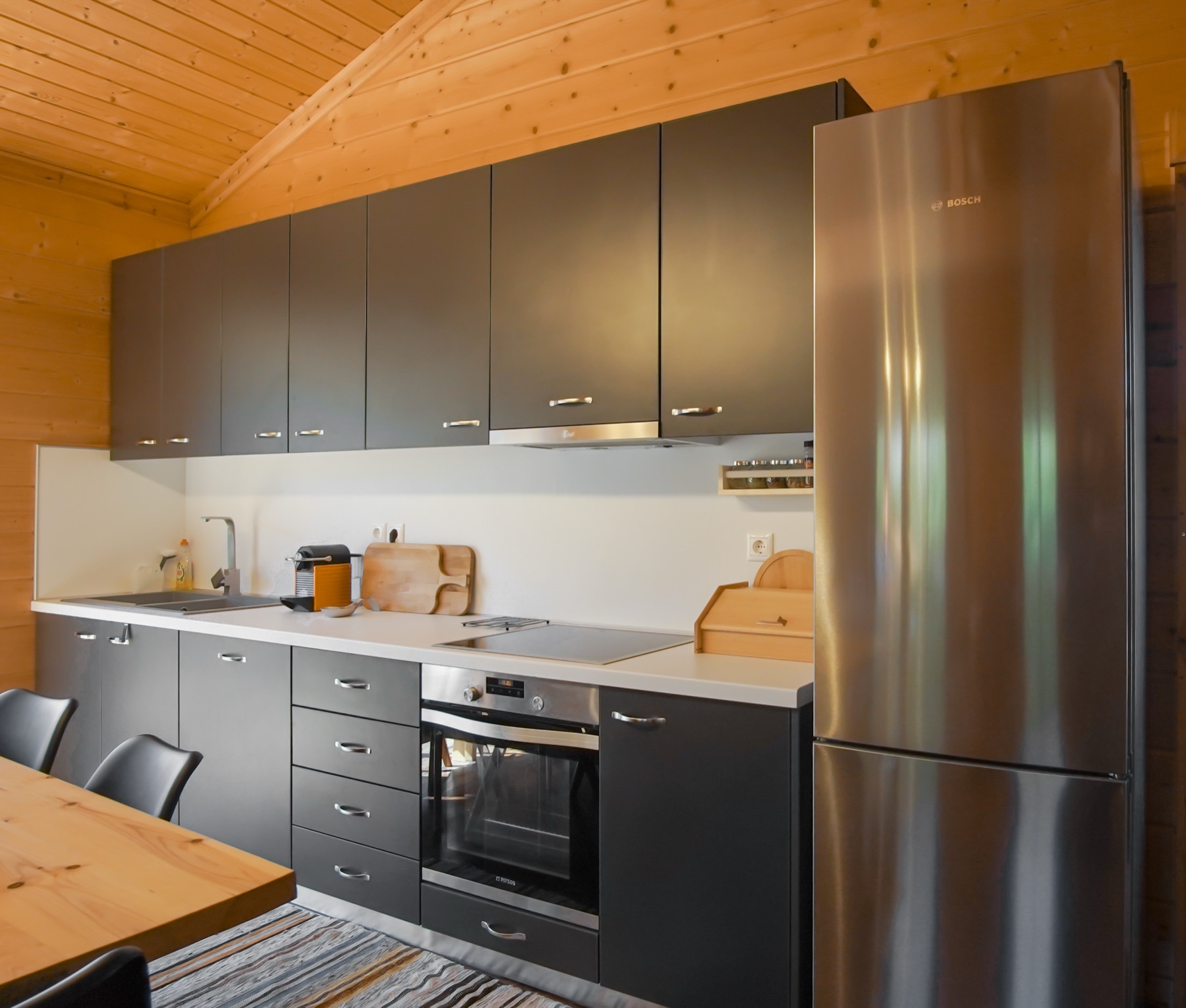 Fully equipped kitchen in the four-bedroom Karpenisi chalet